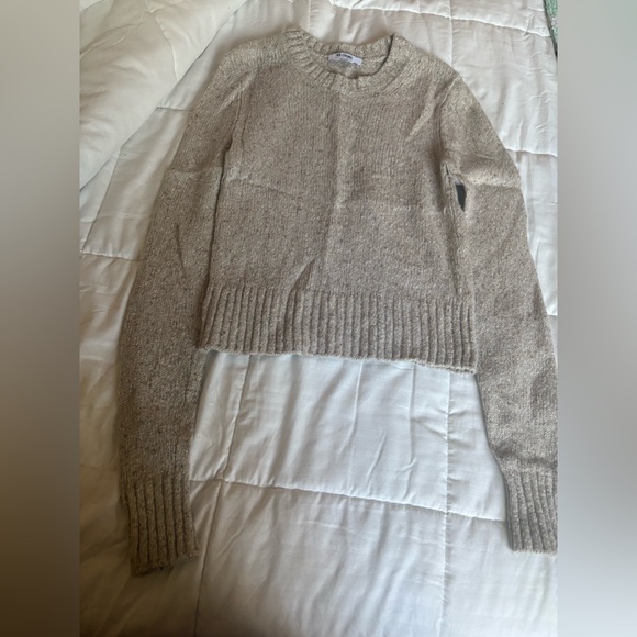 Re/Done Cream Crew Neck Sweater